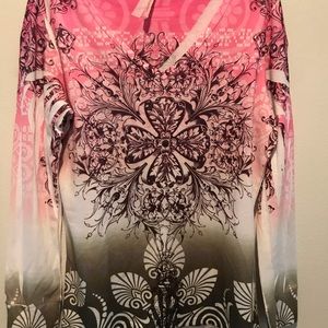 Susan Lawrence embellished long sleeve top